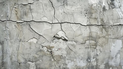 Cracked concrete in a cool grey tone adds an industrial and urban feel to your textured backdrop. © Vika