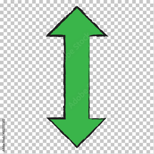 Up and down arrow. Up and down arrow vector design.