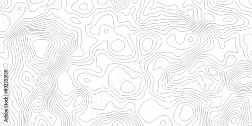 Topographic map background with geographic line map with elevation assignments.Modern design with White topographic wavy pattern design. Paper Texture Imitation of a Geographical map shades .  © Sanatçi
