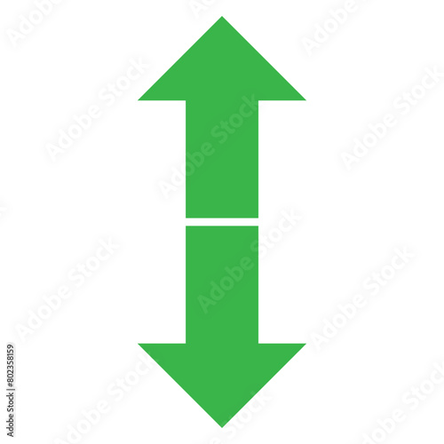 Simple up and down arrows.