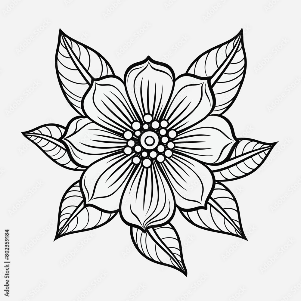 Black and white flower Black and white flower
