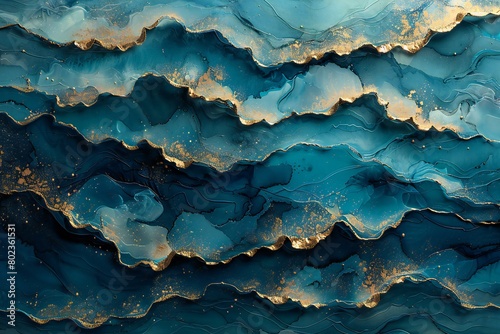 Marble abstract acrylic background, Marbling artwork texture, Agate ripple pattern, Gold powder