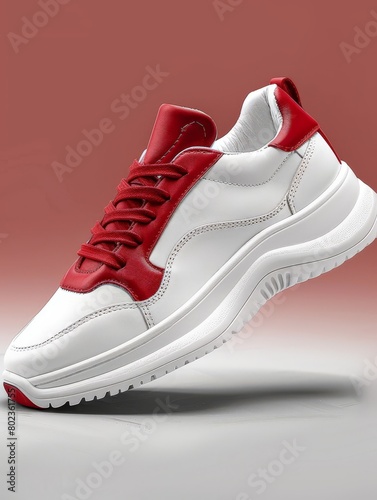 White and Red Sneakers photo