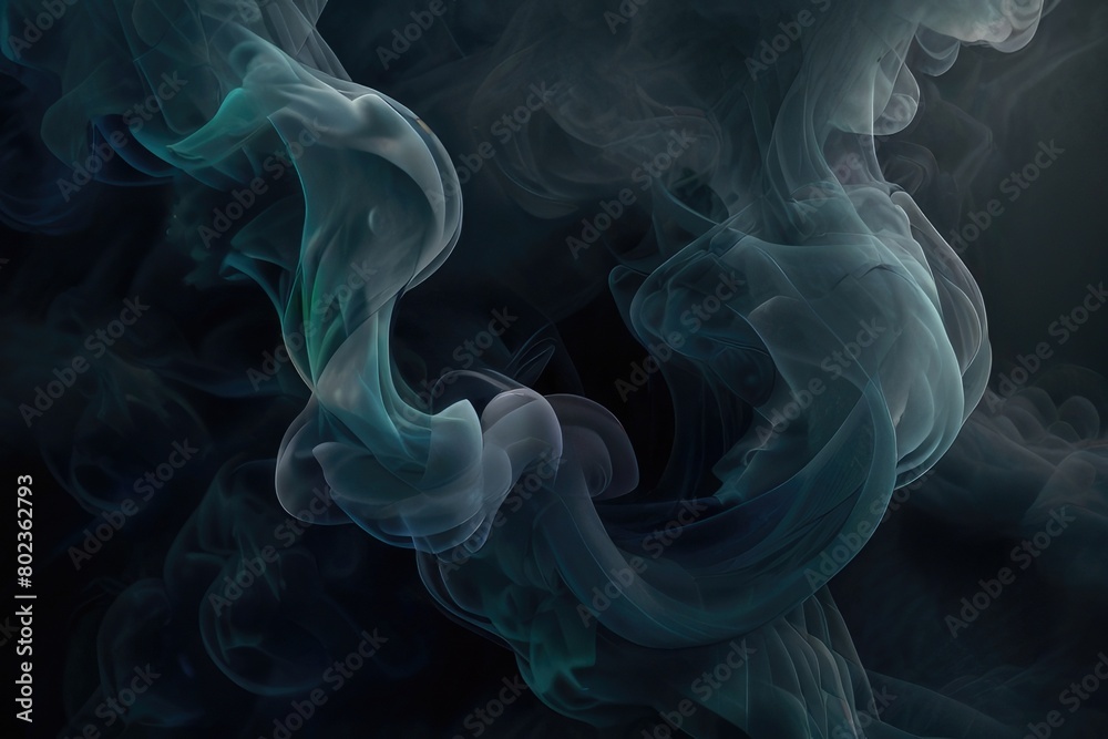 Dynamic dance of colorful smoke. Abstract waves of colored smoke. Flowing colored smoke background. rainbow smoke, paint explosion, color fume powder splash, motion of liquid ink dye in water