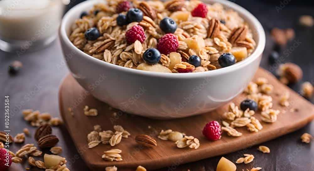 Muesli bowl with fruits. Muesli bowl with fruits.