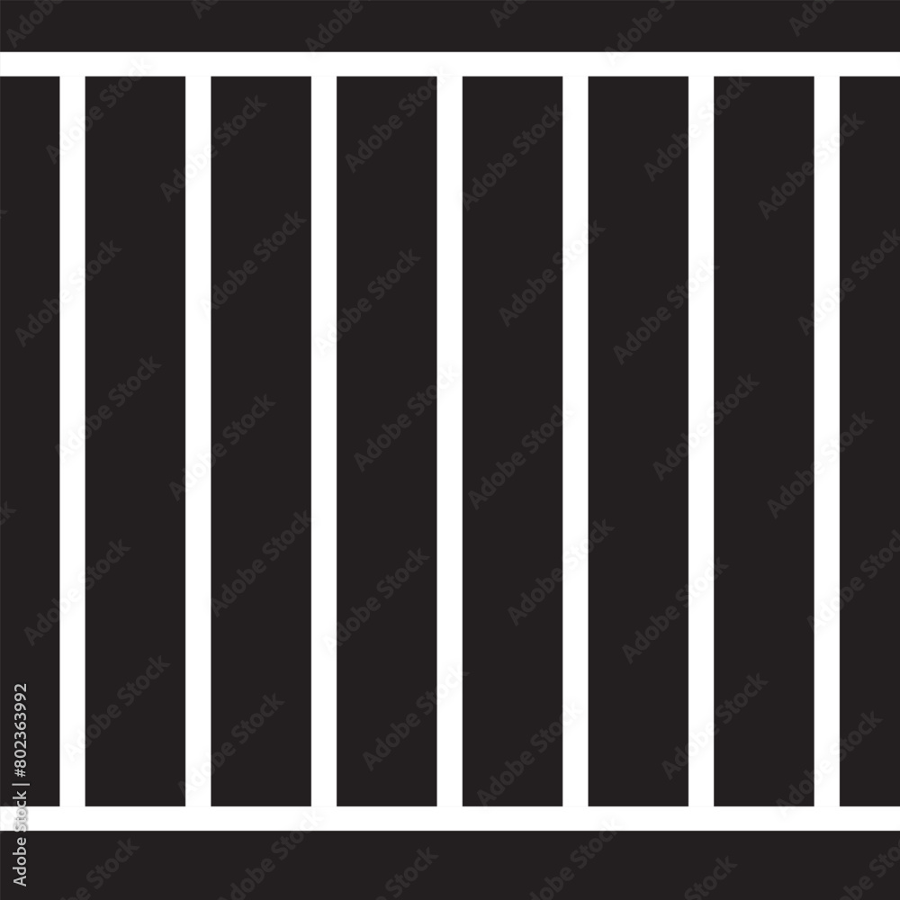 Prison bars isolated on transparent. Vector illustration. Way out to freedom concept