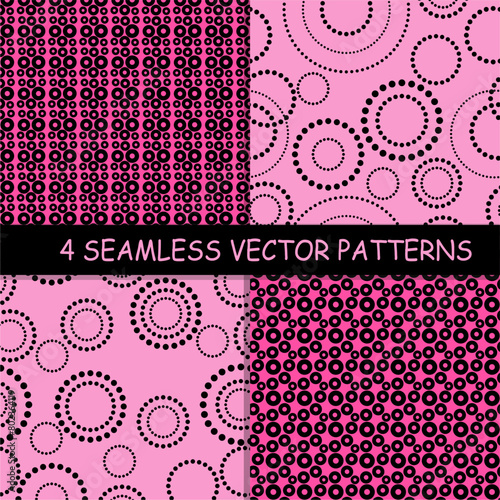 Seamless pattern with rings circles vector artistic print for textile paper decor wallpaper background endless creative art 