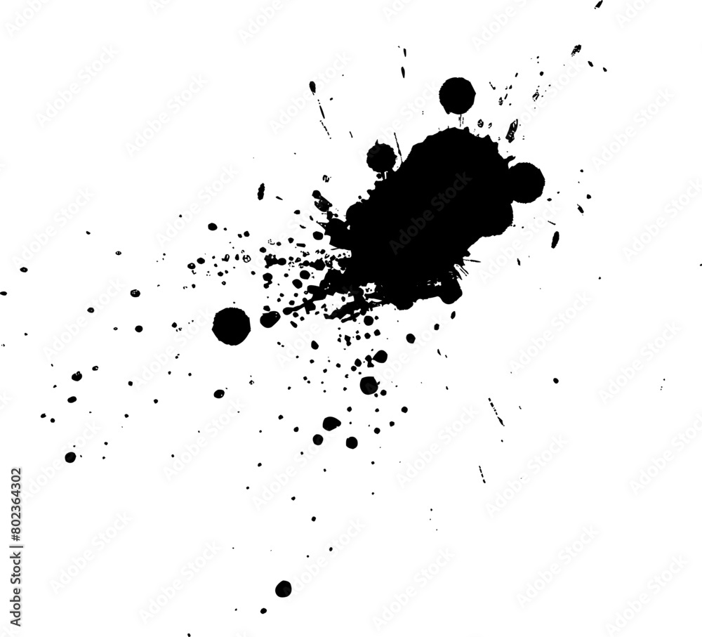 black ink dropped splash splatter black ink dropped splash splatter