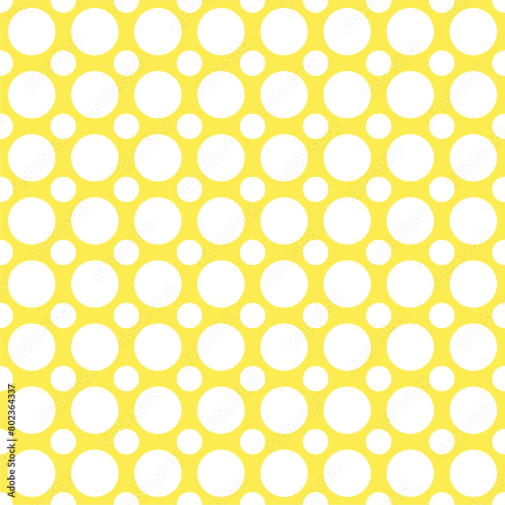 Seamless pattern with polka dot circles vector artistic print for textile paper decor wallpaper background endless creative art 