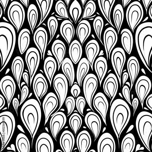 Simply drop pattern black and white