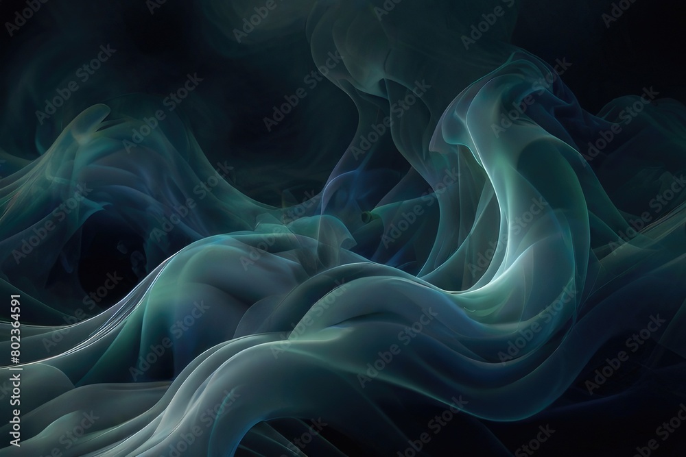Dynamic dance of colorful smoke. Abstract waves of colored smoke. Flowing colored smoke background. rainbow smoke, paint explosion, color fume powder splash, motion of liquid ink dye in water
