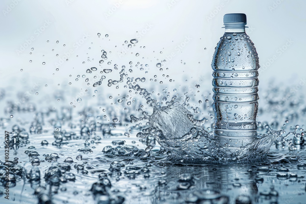 mineral water bottles drinking with splash spilling out liquid and bubbles advertising professional photography mineral water bottles drinking with splash spilling out liquid and bubbles advertising professional photography