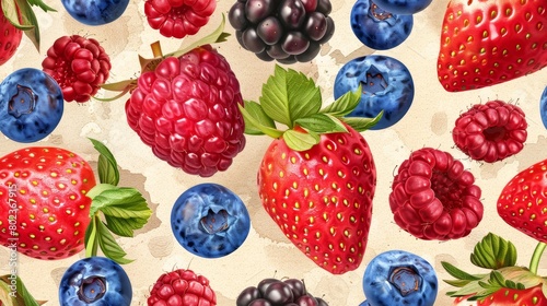 Fresh and juicy berries. A healthy and delicious snack. photo