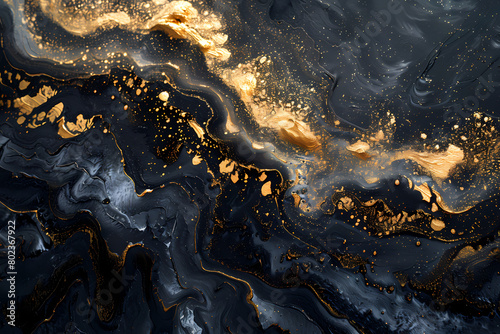 celestial black and gold conceptual art masterpiece