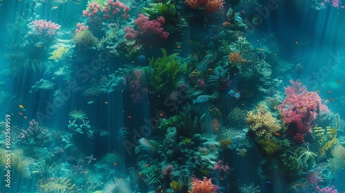Underwater image of a coral reef.