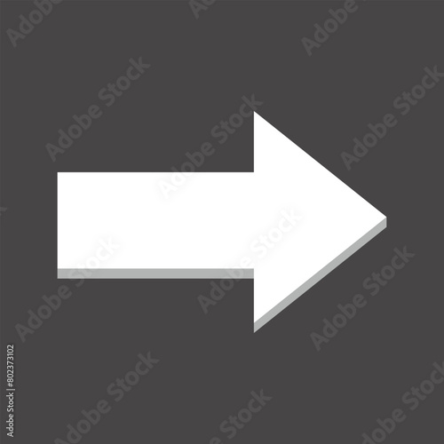 white arrow icon on grey background. flat style. white arrow icon for your web site design, logo, app, UI. arrow symbol. arrow sign. Vector illustration. Eps file 117.