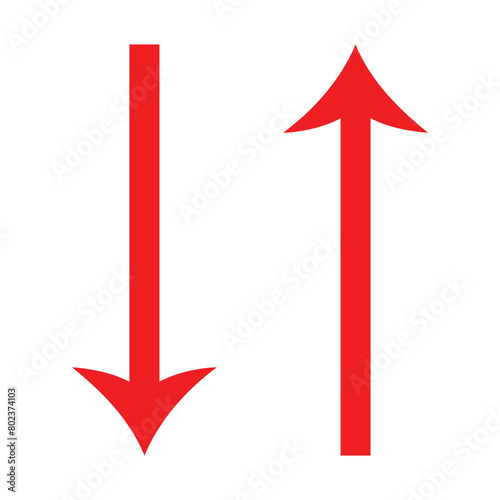 Simple up and down arrows.