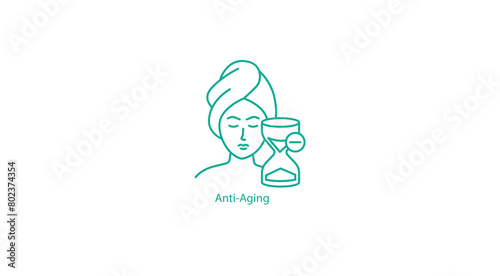 Vector Icon: Anti-Aging Skincare Symbol