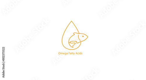 Vector Icon: Omega Fatty Acids Skincare Symbol
