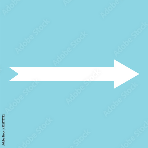 White Arrow icon isolated on sky background. Arrow icon in trendy design style. Back Arrow vector icon modern and simple flat symbol for web site  mobile app  UI. Vector illustration. Eps file 128.