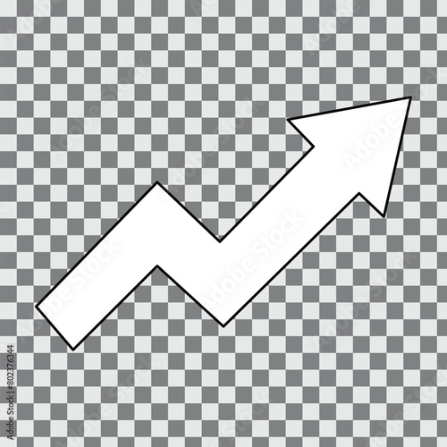Share icon with arrow. White icon on transparent background. flat design arrow pointing backward icon. right, next, forward, proceed straight, symbol for direction. Vector illustration. Eps file 144.