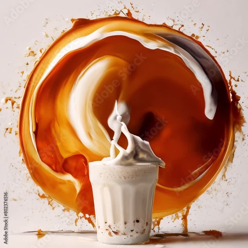 coffee and milk splash