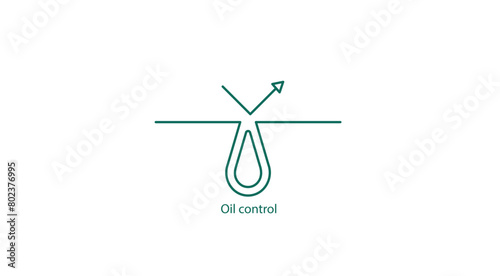 Vector Icon: Skin Oil Control Symbol