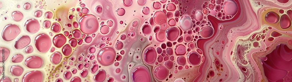 Liquid abstract background banner pink and white