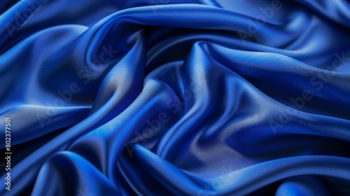 Silky satin fabric in a royal blue shade brings a smooth and luxurious texture to your background.