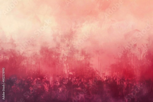 Foggy forest in the morning   Colorful abstract background