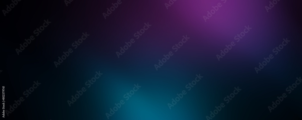 Abstract colorful blue, purple and black background with lights