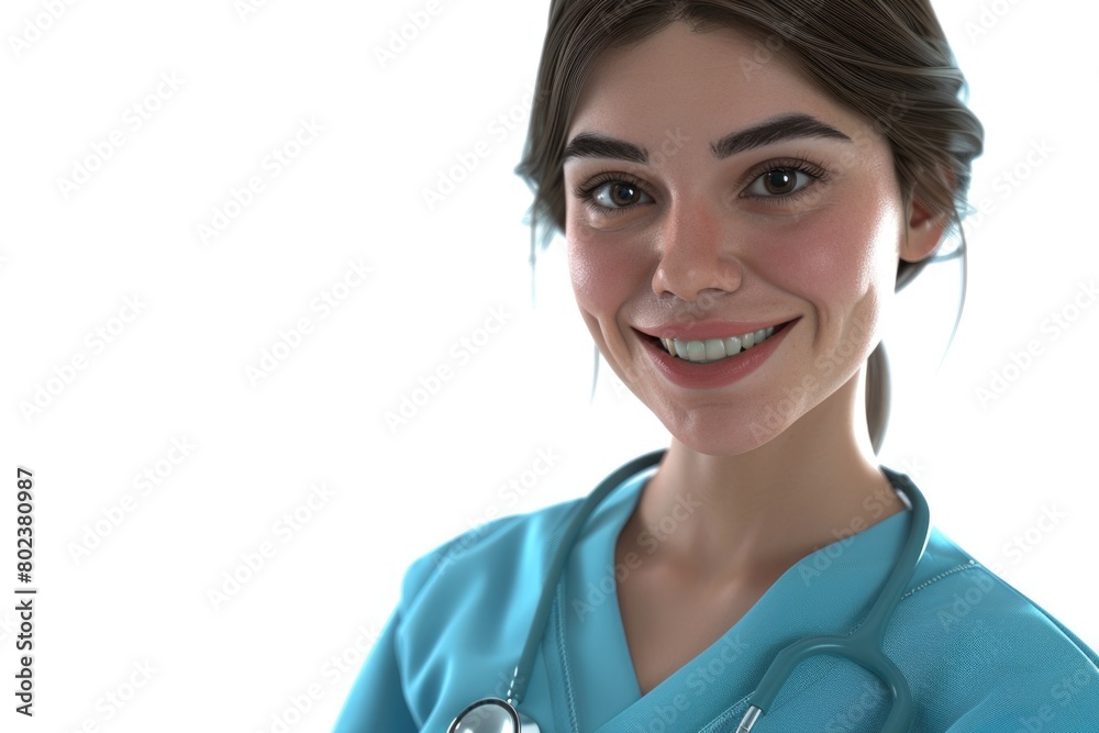 A woman holding a stethoscope, suitable for medical concepts A woman holding a stethoscope, suitable for medical concepts