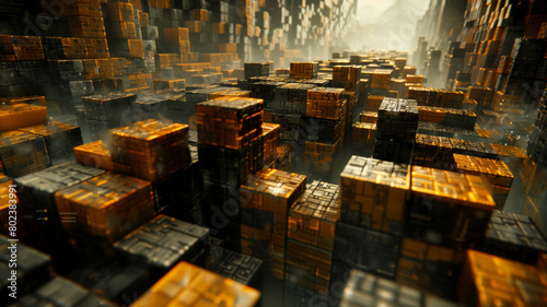 A room full of blocks in various sizes and colors © Tatiana