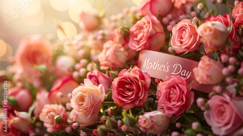 mother s day text on roses background