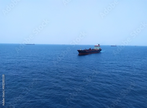 Tanker ship in the sea in beautiful Clam sea © Vishwa