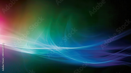 Vibrant Light Waves Abstract background banner