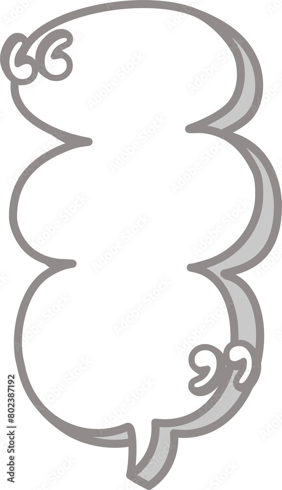 Obraz premium 3d black and white color speech bubble balloon with quotation marks, icon sticker memo keyword planner text box banner, flat png transparent element design