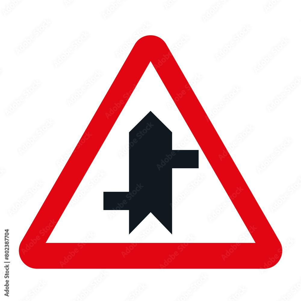 DANGER TRAFFIC SIGNS OF SPAIN, P-1e - Section with direct access DANGER TRAFFIC SIGNS OF SPAIN, P-1e - Section with direct access