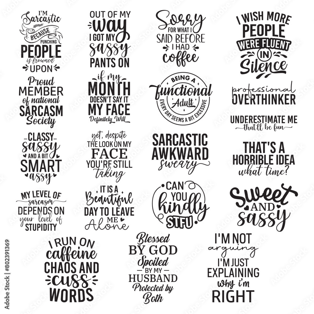 Fototapeta premium 20 SARCASTIC DESIGN BUNDLE