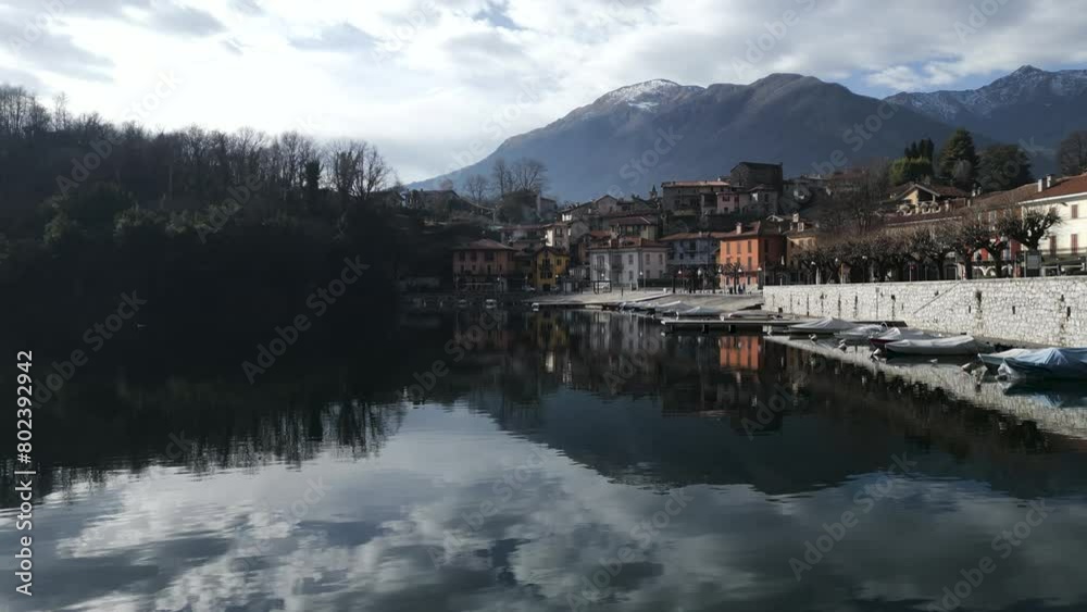 Beautiful mountain village captured by drone Beautiful mountain village captured by drone