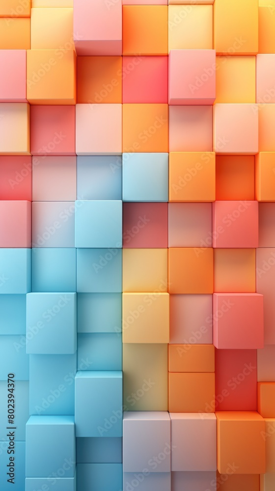 colorful 3d cubes squares wallpaper, ai colorful 3d cubes squares wallpaper, ai