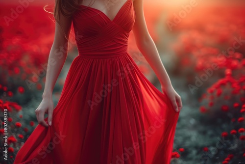 Ravishing in Red: Portrait of Feminine Opulence © Andrii 