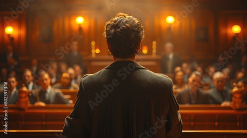 Courtroom drama with Indian legal experts © Andrii 