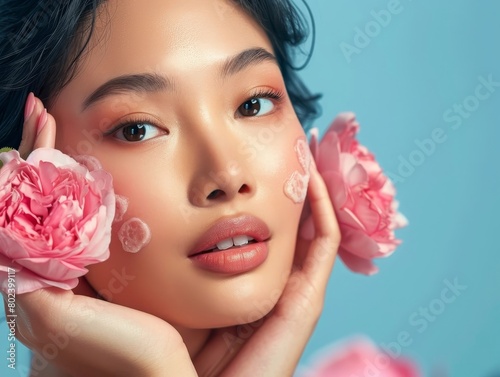 Radiant Asian Beauty in Bloom Skincare Secrets for Glowing Mid-30s Complexion