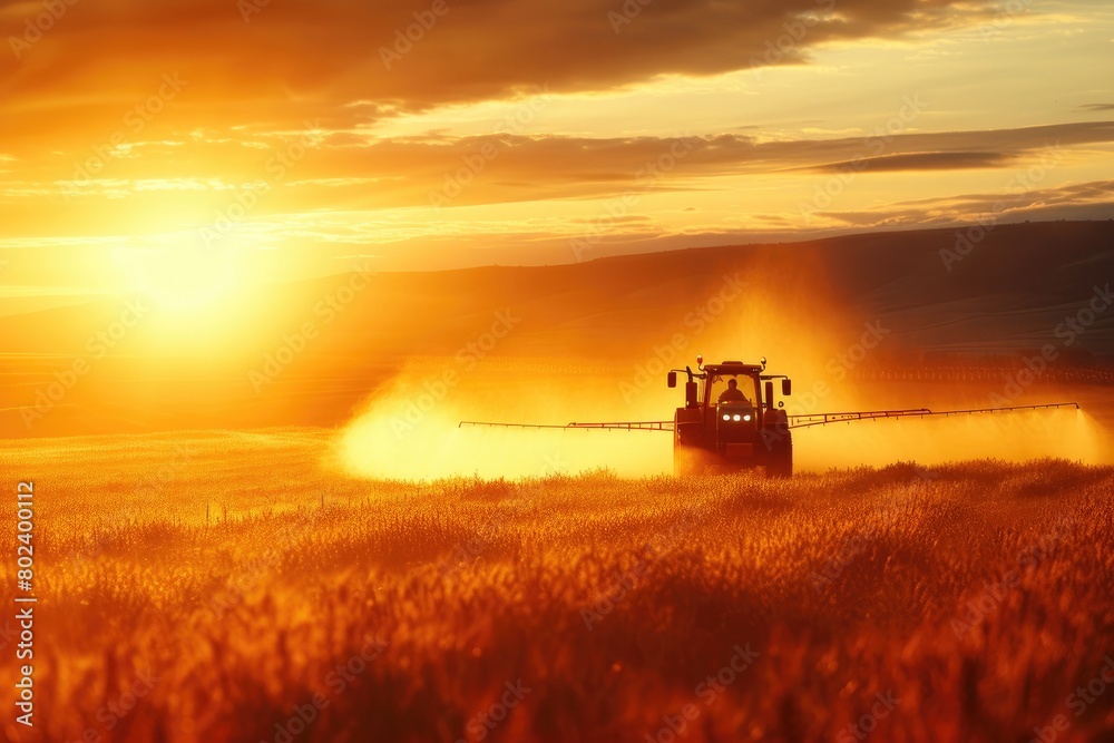 Golden Sunrise: Pesticide Application in Agriculture