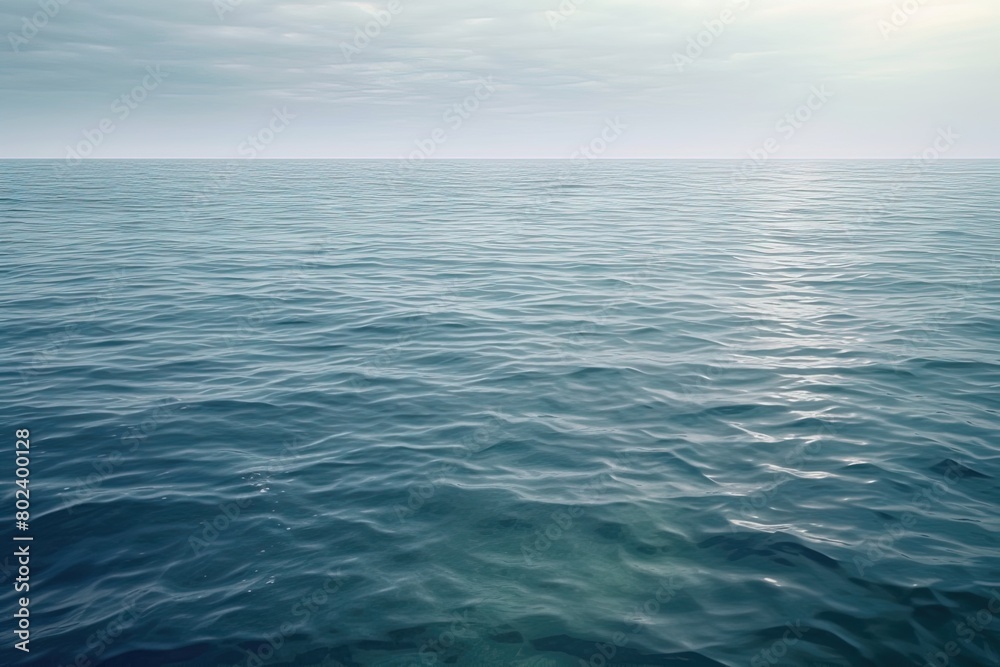 The ocean is calm and peaceful, with no signs of life The ocean is calm and peaceful, with no signs of life