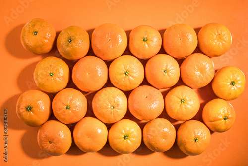 Close up of whole tangerines photo