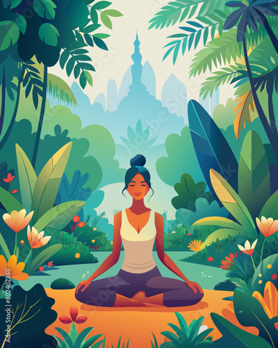 Tranquil Meditation in Lush Green Forest Self care