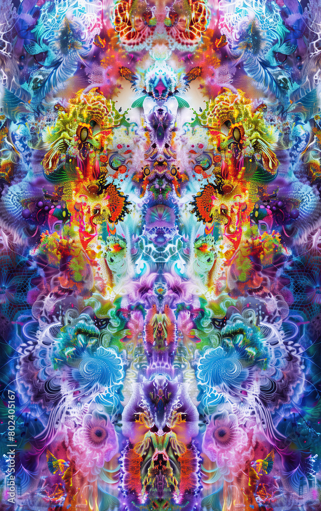 Abstract colorful fractal background