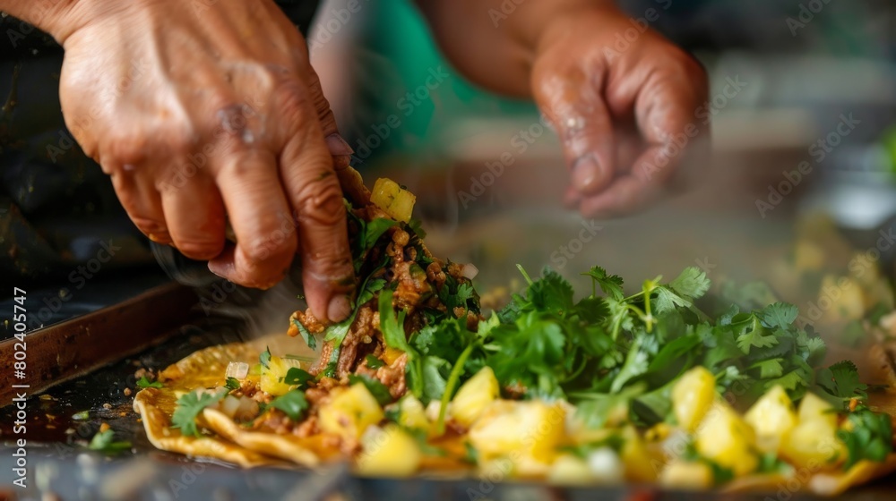 Person Preparing Food on Table Person Preparing Food on Table